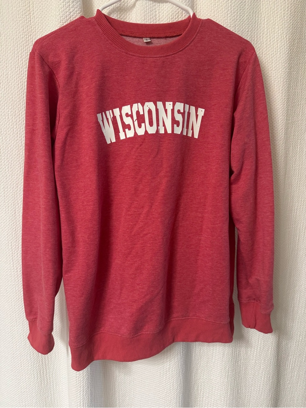 Wisconsin Red Crewneck Sweatshirt - Classic Campus Pullover